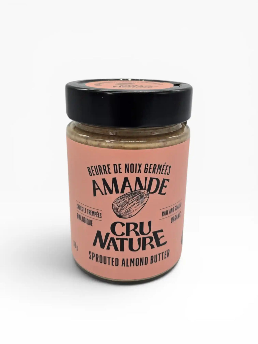 Pot de beurre d'amandes germées, crues et biologiques Cru Nature