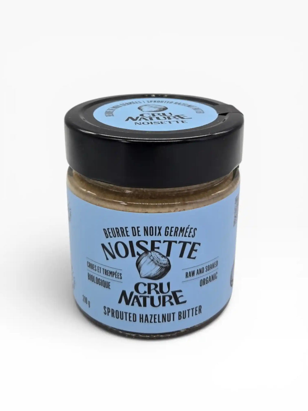 Pot de beurre de noisettes germées, crues et biologiques Cru Nature