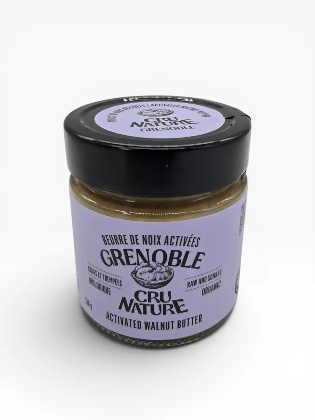 Pot de beurre de noix de Grenoble activées, crues et biologiques Cru Nature